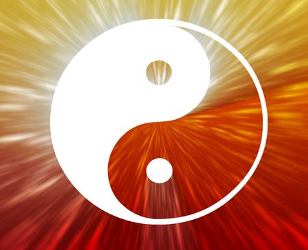 Yin yang symbol oriental representation of dualityの写真素材