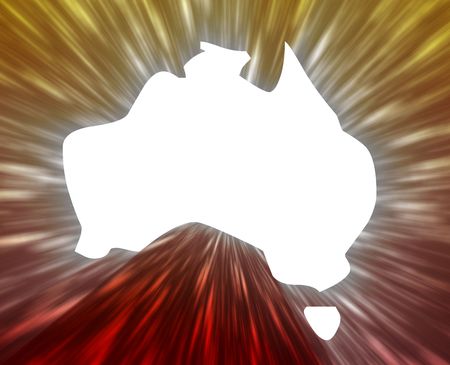 Map of Australia, abstract graphical design illustrationの写真素材