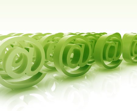 The At internet symbol illustration many in groupの写真素材