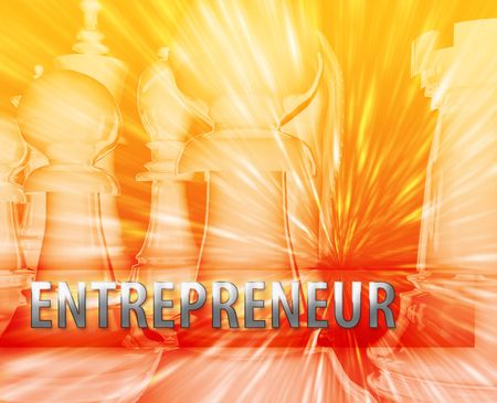 Abstract entrepreneur business strategy management chess themed illustrationの写真素材
