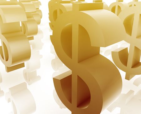 Dollar currency symbols illustration many in groupの写真素材