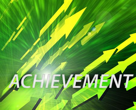 Achievement illustration, abstract management success concept clipartの写真素材