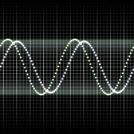 Abstract generic science audio waves measurement display illustrationの写真素材