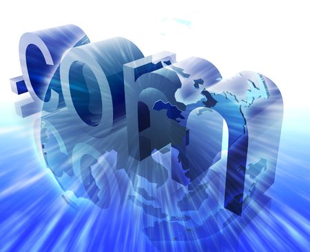 Dot com website internet web url Asia illustration