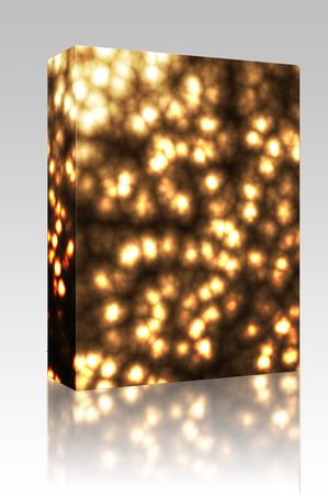 Software package box Glowing balls of smoky energy, abstract background
