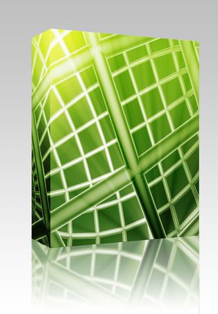 Software package box Abstract globe grid wireframe sphere illustration backgroundの写真素材