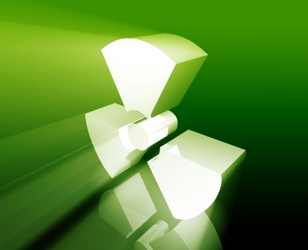 Illustration of radiation hazard warning alert symbolの写真素材