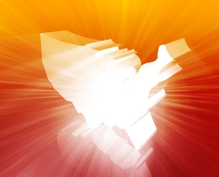 Map of the United States of America glowingの写真素材