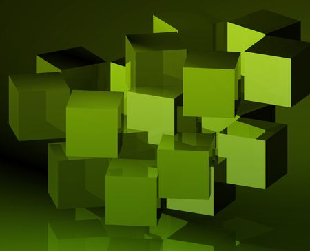 Abstract background illustration of cube geometric shapesの写真素材