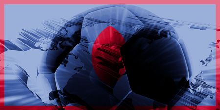 Flag of Guam, national country symbol illustration sports soccer footballの写真素材