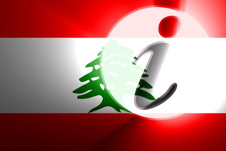 Flag of Lebanon, national country symbol illustration information helpの写真素材