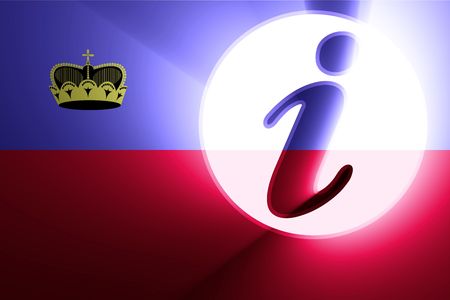 Flag of Lichenstein, national country symbol illustration information helpの写真素材