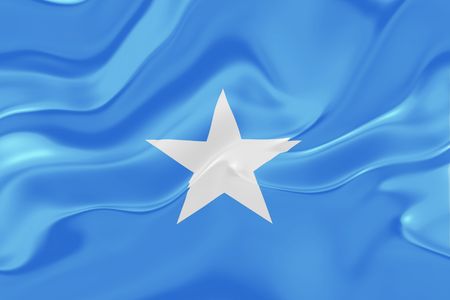 Flag of Somalia, national country symbol illustration wavy fabricの写真素材