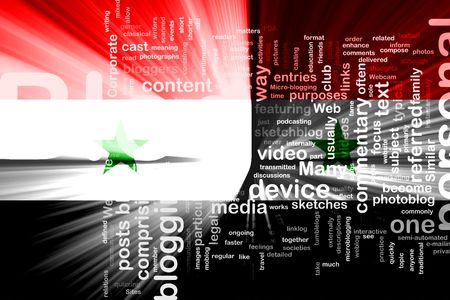 Flag of Syria, national country symbol illustration internet blogの写真素材