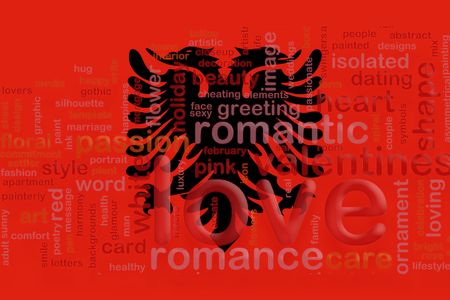 Flag of Albania, national country symbol illustration love romanceの写真素材