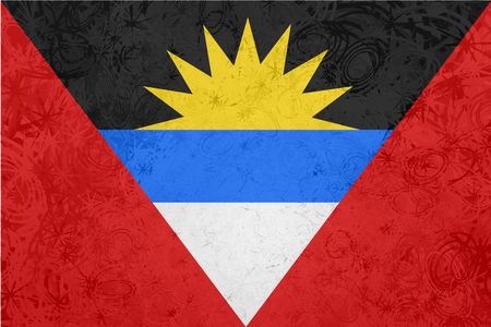 Flag of Antigua national country symbol illustration rough grunge textureの写真素材