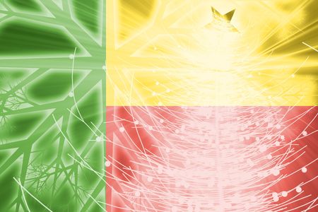 Flag of Benin, national country symbol illustration christmas holidays seasonの写真素材
