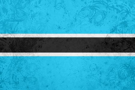 Flag of Botswana, national country symbol illustration rough grunge textureの写真素材
