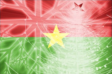 Flag of Burkina Faso, national symbol illustration clipart christmas holidays seasonの写真素材