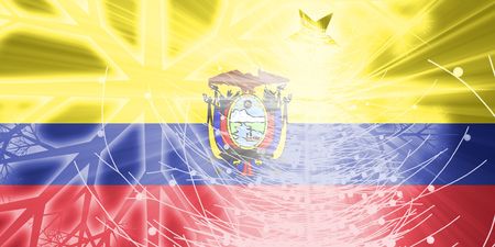 Flag of Ecuador, national country symbol illustration christmas holidays seasonの写真素材