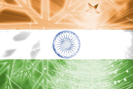 Flag of India, national country symbol illustration christmas holidays seasonの写真素材