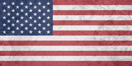 Flag of United States of America, national country symbol illustration rough grunge texture