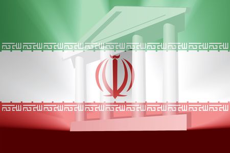 Flag of  Iran, national country symbol illustration government legal administrationの写真素材