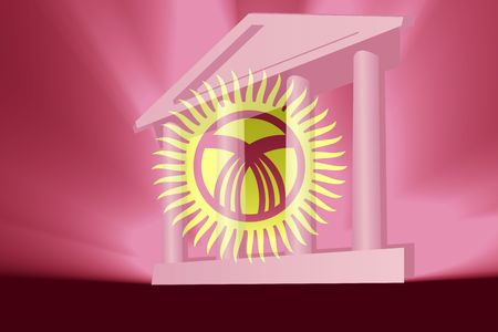 Flag of Kyrgyzstan, national country symbol illustration government legal administrationの写真素材