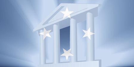 Flag of Micronesia, national country symbol illustration government legal administrationの写真素材