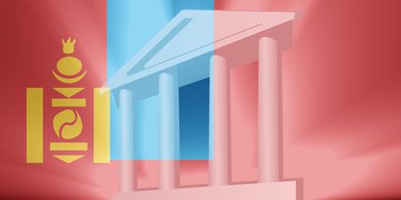 Flag of Mongolia, national country symbol illustration government legal administrationの写真素材