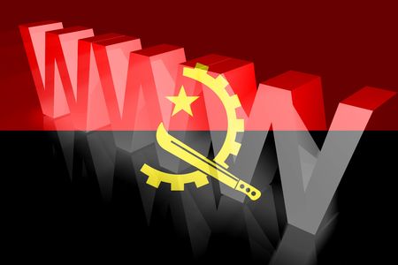 Flag of Angola , national country symbol illustration www internet e-commerceの写真素材