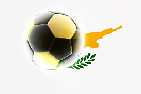 Flag of Cyprus, national symbol illustration clipart sports soccer footballの写真素材