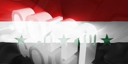 Flag of Iraq, national country symbol illustration wavy fabric www internet e-commerceの写真素材