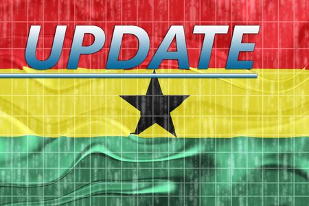 News information splash Flag of Ghana , national country symbol illustration wavyの写真素材