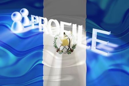 Flag of Guatemala, national country symbol illustration wavy internet information profileの写真素材
