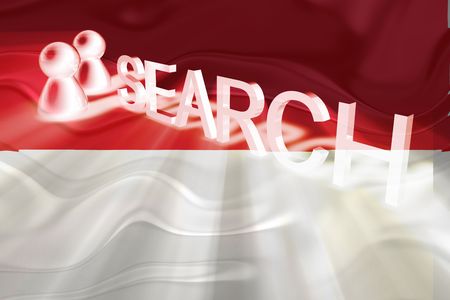 Flag of Indonesia, national country symbol illustration wavy internet search technologyの写真素材