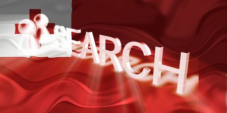 Flag of Tonga, national country symbol illustration wavy internet search technologyの写真素材