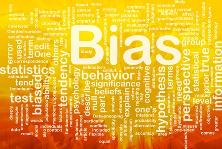 Background concept wordcloud illustration of bias internationalの写真素材