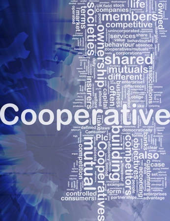 Background concept wordcloud illustration of cooperative internationalの写真素材