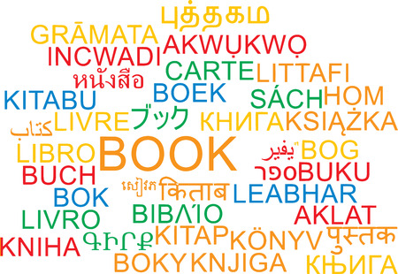 Background concept wordcloud multilanguage international many language illustration of bookの写真素材