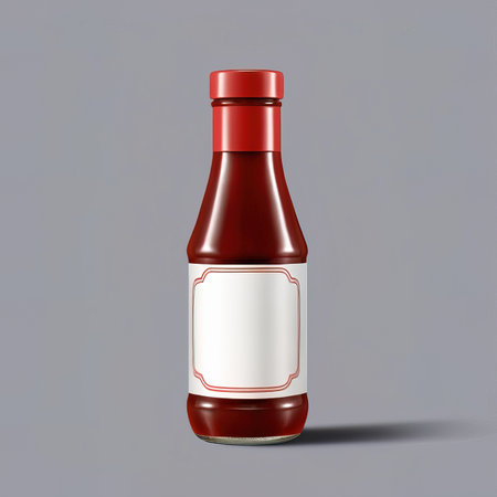 Tomato sauce ketchup, generic product packaging mocking photoの素材