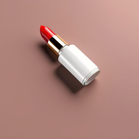 Lady cosmetic makeup lipstick, blank generic product packaging mockup photoの素材