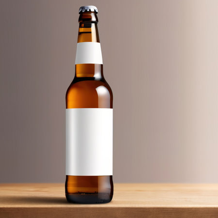 Beer blank generic product packaging mockupの素材