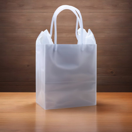 Plastic bag pouch, generic blank product packaging mockupの素材