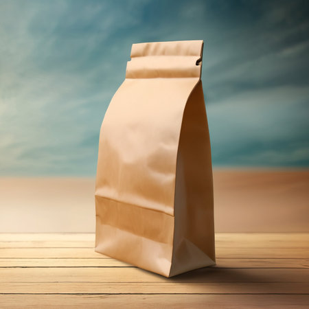 Blank paper bag container, generic product packaging mockupの素材