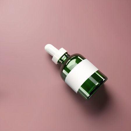 Dropper bottle for medicine or cosmetics liquid, blank generic product packaging mockupの素材