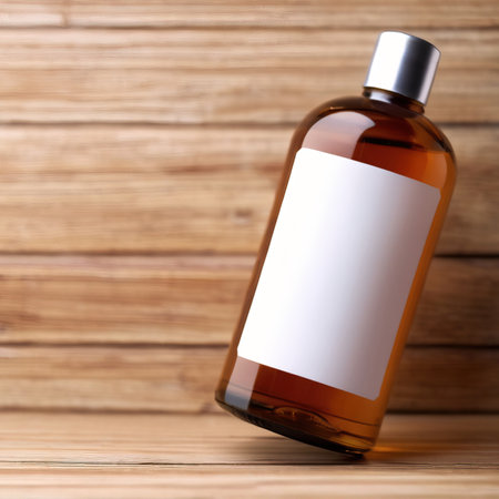 Bottle of shampoo, body wash, or similar liquid, blank generic empty product packaging mockupの素材