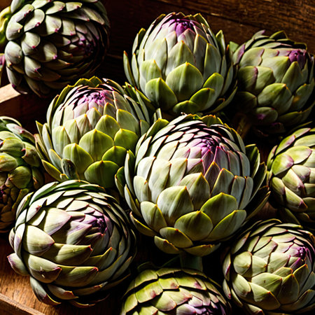 Artichoke fresh raw organic vegetableの素材
