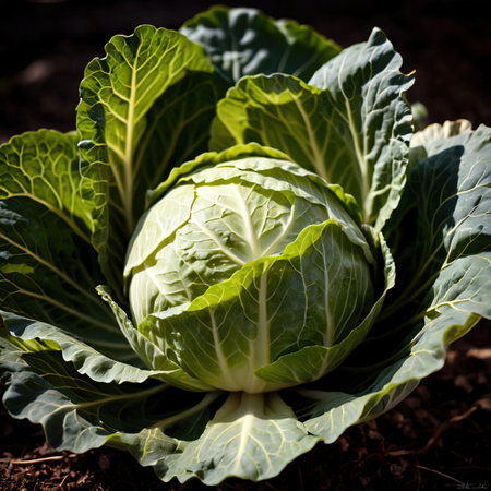 Cabbage fresh raw organic vegetableの素材