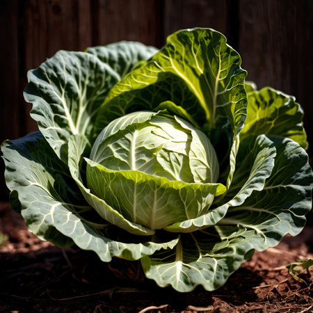 Cabbage fresh raw organic vegetableの素材